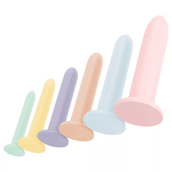Six in a Row - dildotrenažöör komplekt - 6 tk - värviline