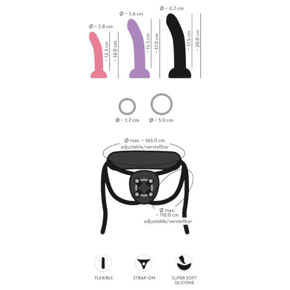 You2Toys - strap-on dildode komplekt - must