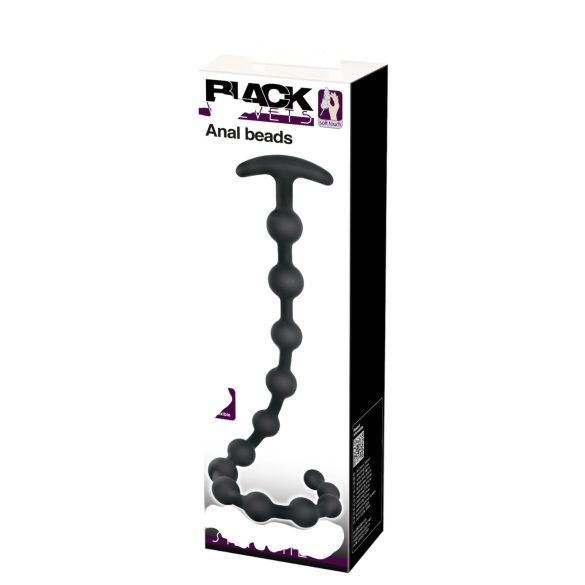 Black Velvets - anaaldildo kuulidega - must