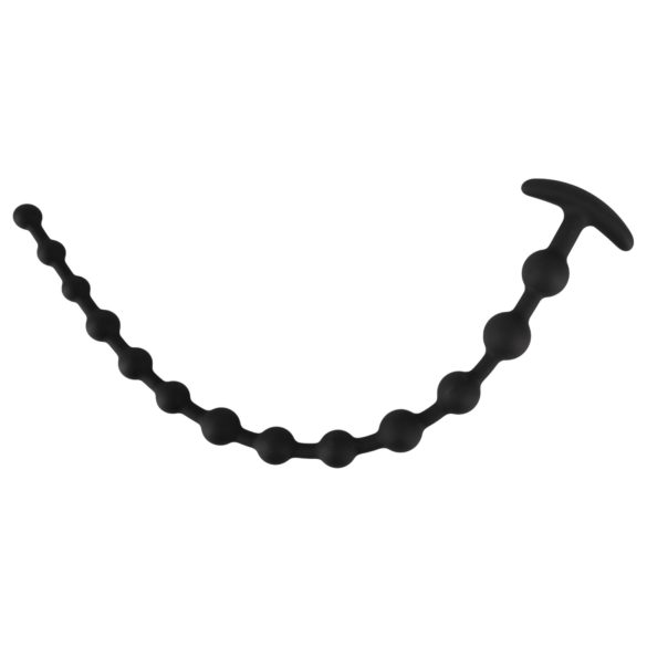 Black Velvets - anaaldildo kuulidega - must