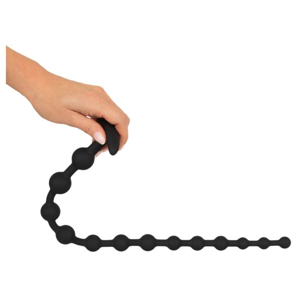 Black Velvets - anaaldildo kuulidega - must