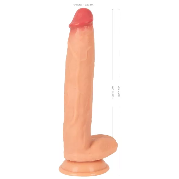 Realistixxx Real Giant - realistlik suur dildoga munanditega - naturaalne