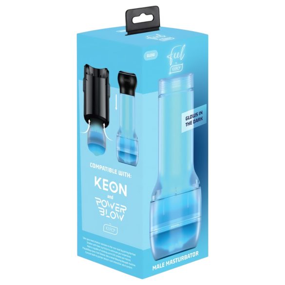 Kiiroo Feel Glow - helendav kunstvagiina - PowerBlow ühilduv (valge)