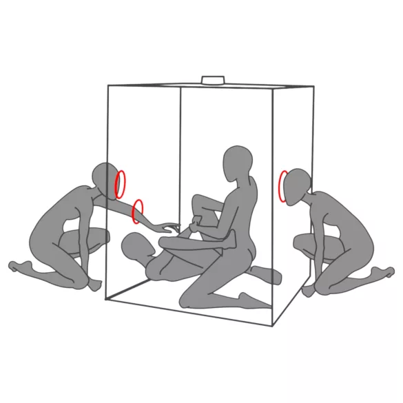 Secretdome - BDSM sekskabiin avadega (must)