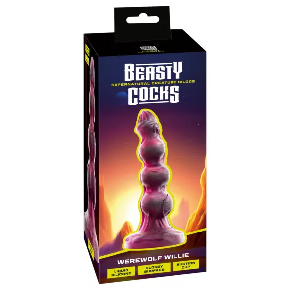 Beasty Cocks - libahunt Willie dildo iminapaga - burgundia (21 cm)