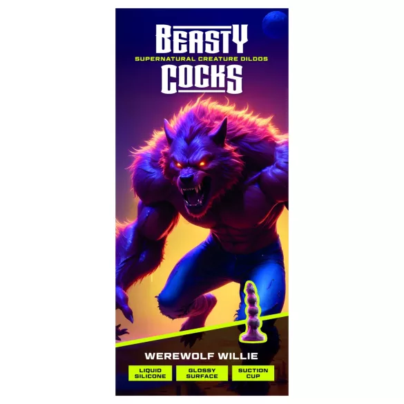 Beasty Cocks - libahunt Willie dildo iminapaga - burgundia (21 cm)