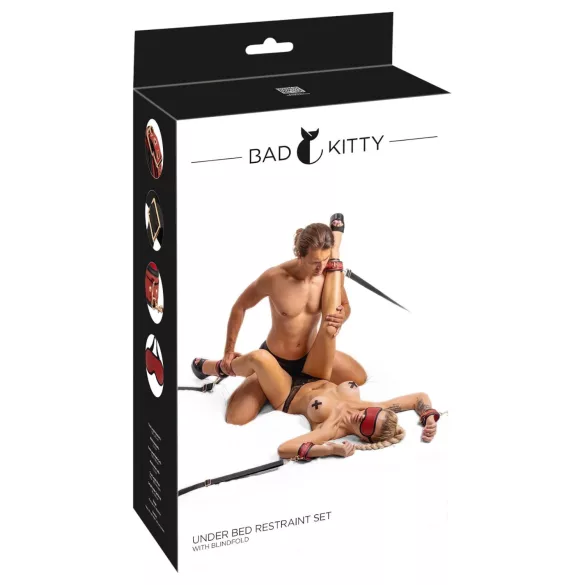 Bad Kitty - voodisse kinnitamise komplekt (must)