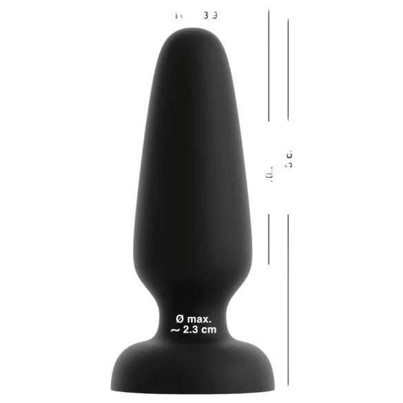 Black Velvets - iminapaga silikoonist anaaltapp (must) - L