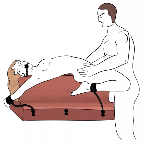 Liberator - seksipadi käeraudadega (must)