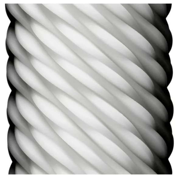 TENGA 3Dx Flow - lainelise mustriga masturbaator (valge)