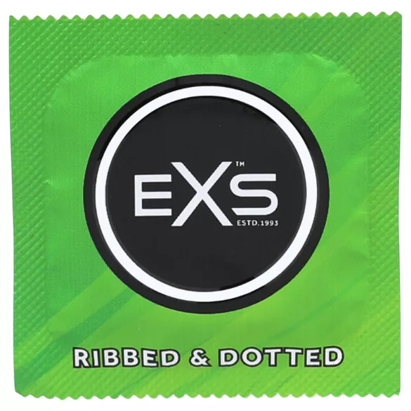 EXS Ribbed & Dotted - sooniline ja täpiline kondoom (48 tk)