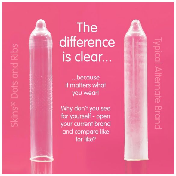 Skins - soonilised ja täpilised kondoomid - 16 tk