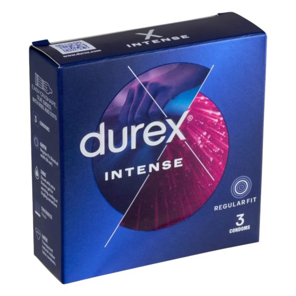 Durex Intense - ribidest ja täppidest kondoomid (3 tk)