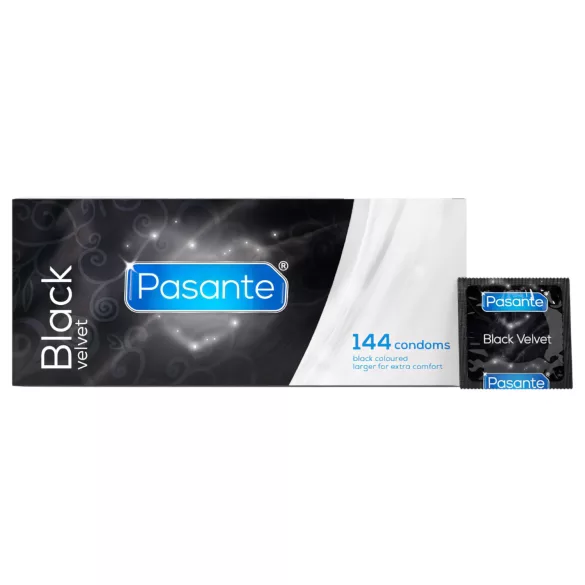 Pasante - latekskondoomid - mustad - 144 tk