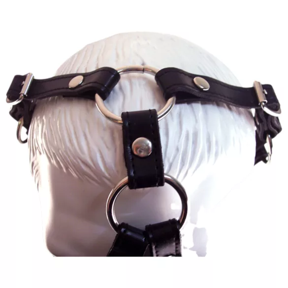 Rouge - nahast mask ja suupall - must