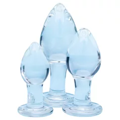   Clarity Utopian Trinity - klaasist anaaltappide komplekt (läbipaistev)