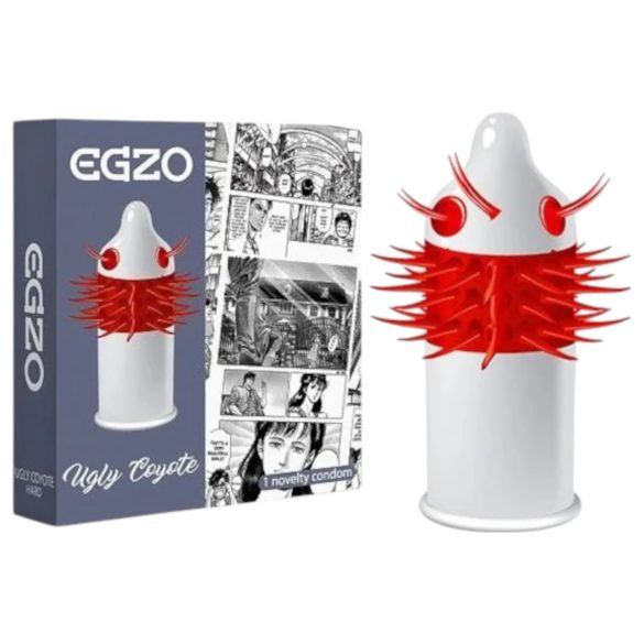 Egzo Ugly Coyote – pikk-kibudega kondoom (1 tk)