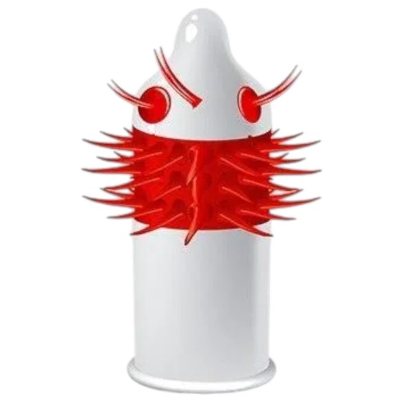 Egzo Ugly Coyote - kondoom pikkade ogadega - 1 tk