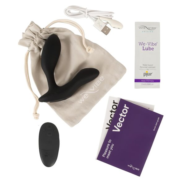We-Vibe Vector+ - laetav, nutikas anaalvibraator (must)