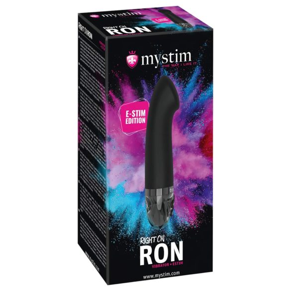 mystim Right on Ron E-Stim - elektro G-punkti vibraator (must)
