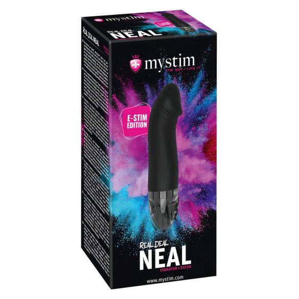 mystim Real Deal Neal E-Stim - laetav elektro-vibraator (must)