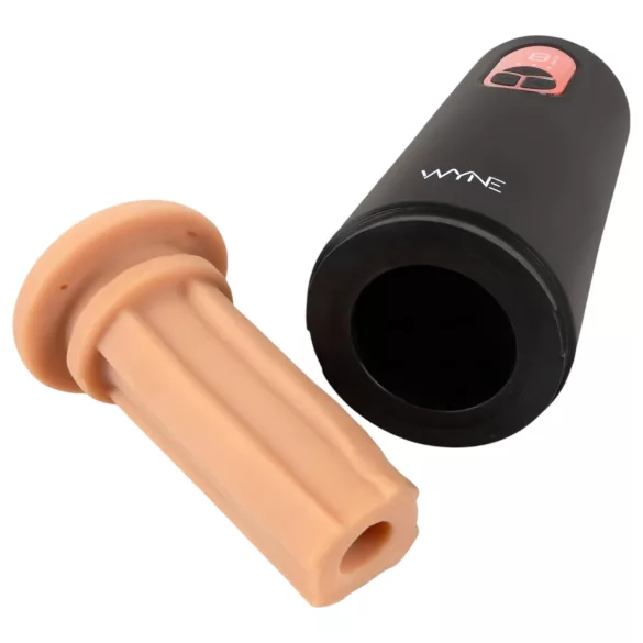 WYNE 07 - akuga vibreeriv imemisega masturbaator - must