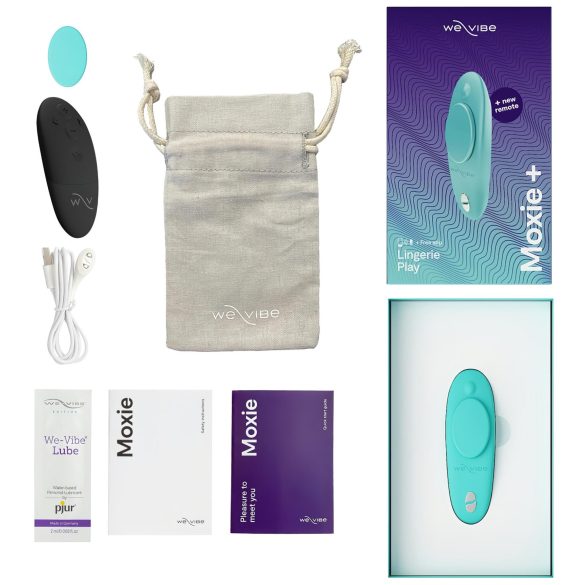 We-Vibe Moxie+ - raadioside ja nutikas kliitorivibraator (türkiissinine)