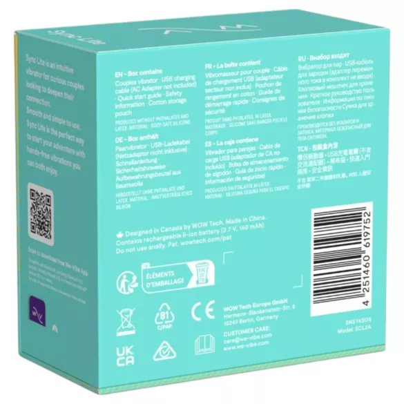 We-Vibe Sync Lite - rakenduse ja puldiga juhitav paarivibraator (roheline)