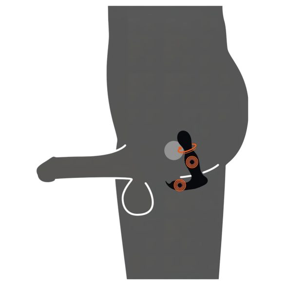 Rebel - kaugjuhitav 2in1 eesnäärmevibraator - must