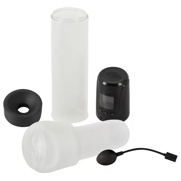 Mister Boner - akuga automaatne peenisepump - must/läbipaistev