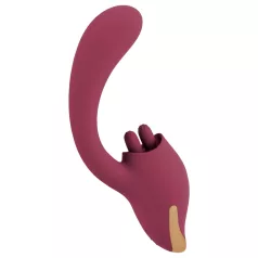 Javida - vibraator keelega 2in1 - punane