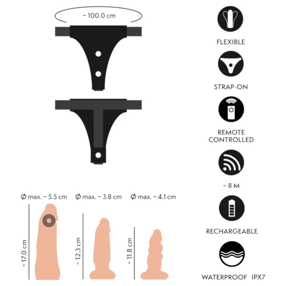 You2Toys - strap-on dildode komplekt - naturaalne