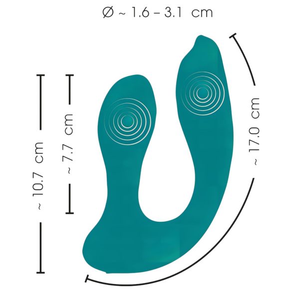 Couples Choice - kantav vibraator paaridele - türkiissinine