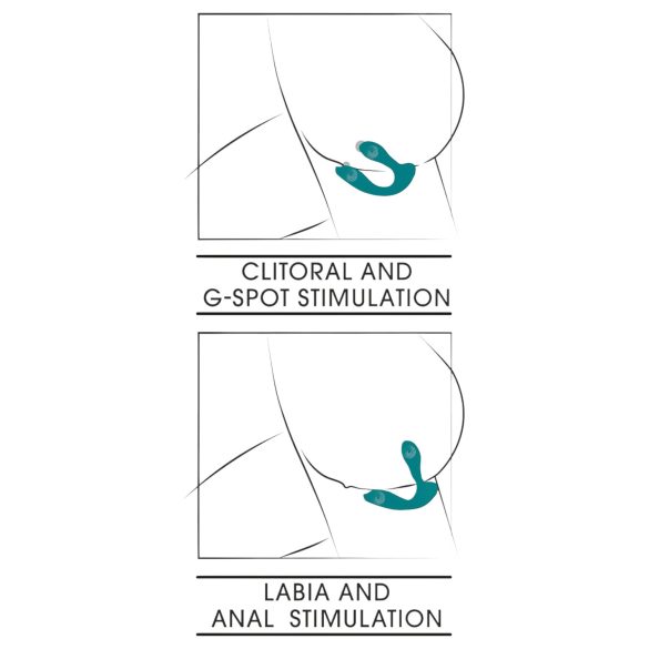 Couples Choice - kantav vibraator paaridele - türkiissinine