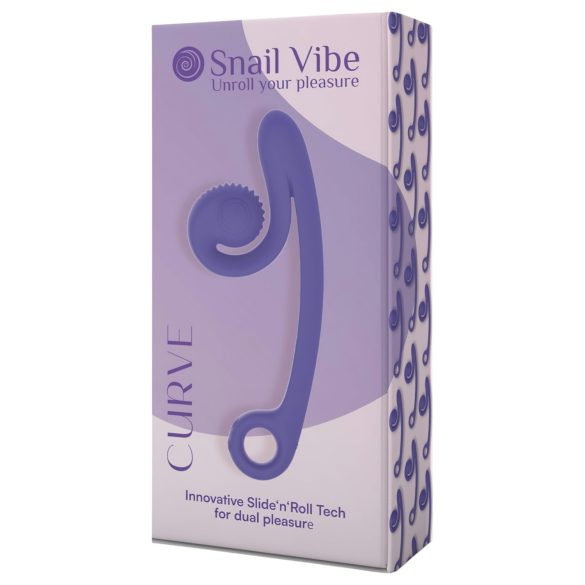 Snail Vibe Curve - 2in1 kliitorivibraator ja dildo - lilla