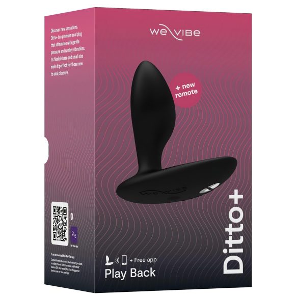 We-Vibe Ditto+ - nutikas akuga anaalseks vibraator - must