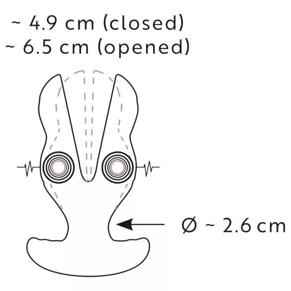 ANOS - kahekordne anaalvibraator - must