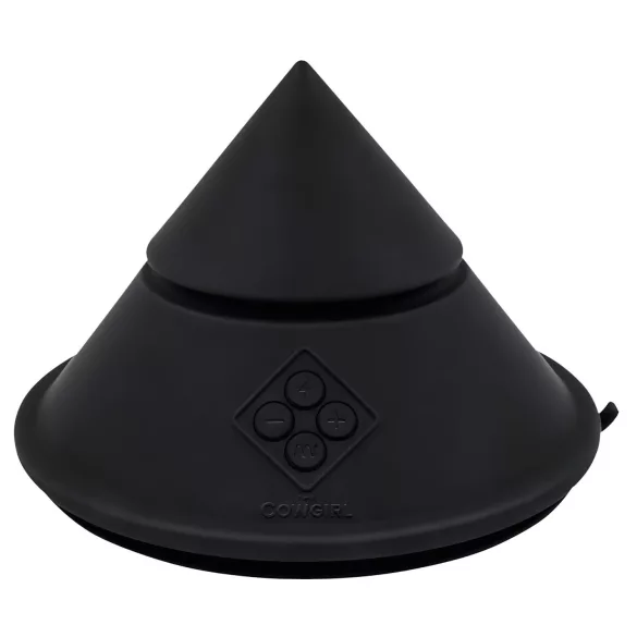 The Cowgirl Cone - rakendusega juhitav premium-seksmasin - 2 vahetatava otsikuga, 20 vibratsioonirežiimi (must)