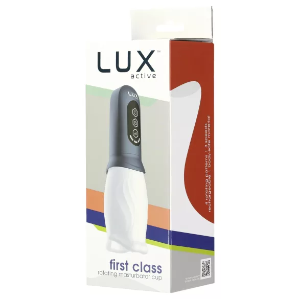 LUX Active First Class - automaatne masturbaator pöörleva peaga - valge-hall