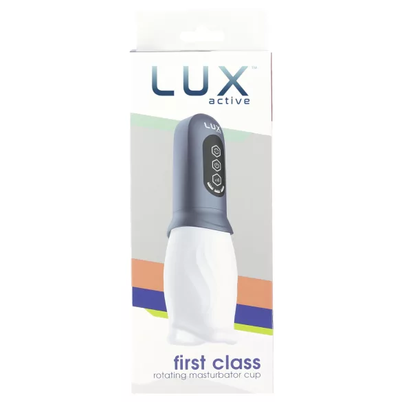 LUX Active First Class - automaatne masturbaator pöörleva peaga - valge-hall