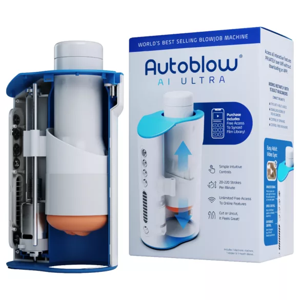 Autoblow A.I. Ultra - suuseks-masturbaator - elektriline - valge