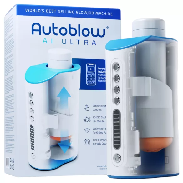 Autoblow A.I. Ultra - suuseks-masturbaator - elektriline - valge