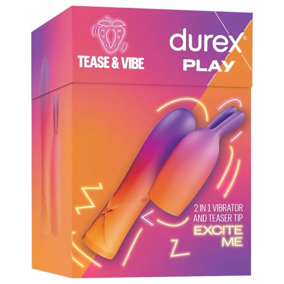 Durex Tease & Vibe - vibraator kliitorstimulaatoriga - roosa