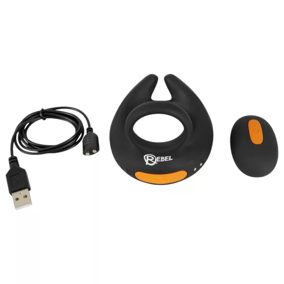 Rebel - vibreeriv peenisekasuti ja munandivibraator - must
