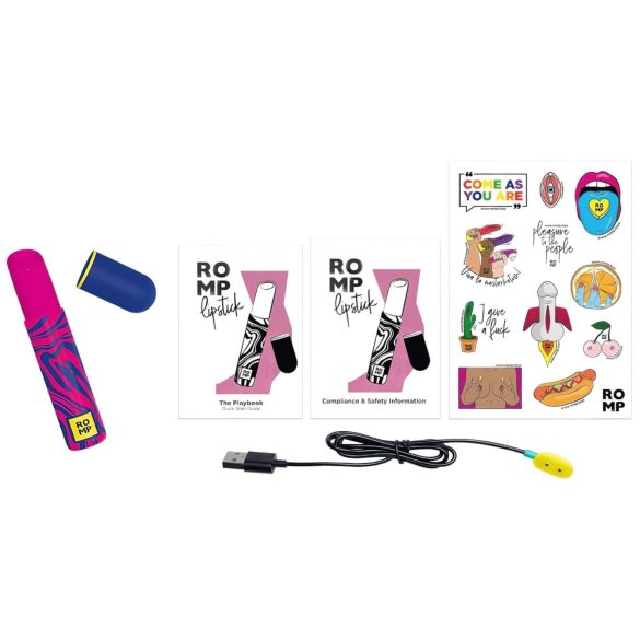 ROMP Lipstick - akuga õhulainega kliitori masseerija (roosa)
