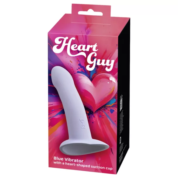 You2Toys Heart Guy - vibreeriv dildo südametega - sinine