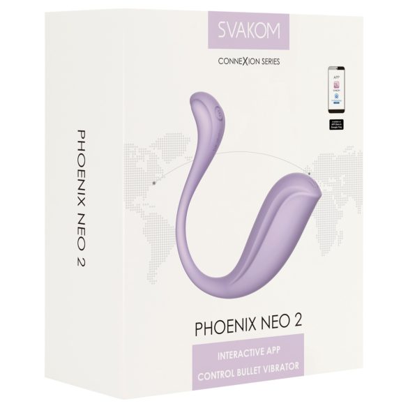 Svakom Phoenix Neo 2 - nutikas vibro-muna - lilla