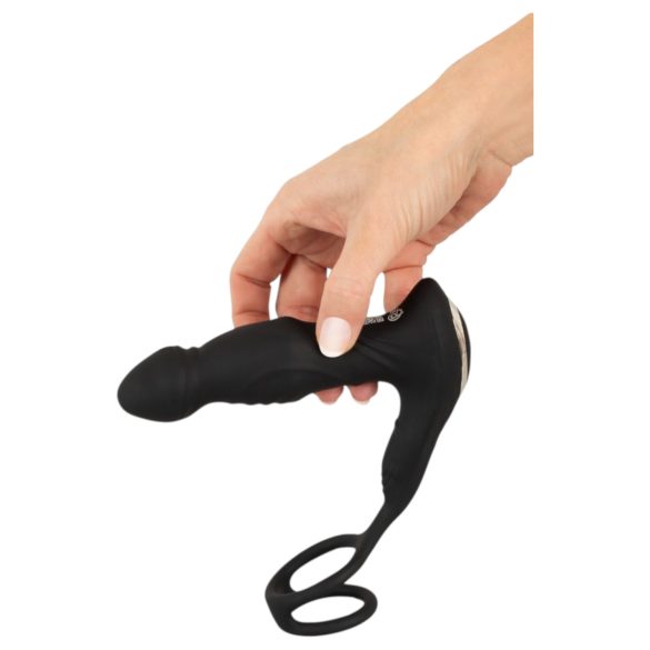 Rebel - eesnäärme vibraator - tõukav funktsioon - must