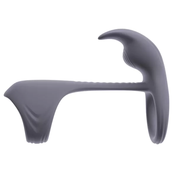 Beau Coeur Vylor - peenise- ja munandite rõngas kliitoristimulaatoriga - hall