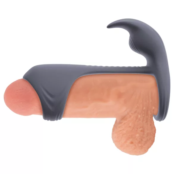 Beau Coeur Vylor - peenise- ja munandite rõngas kliitoristimulaatoriga - hall